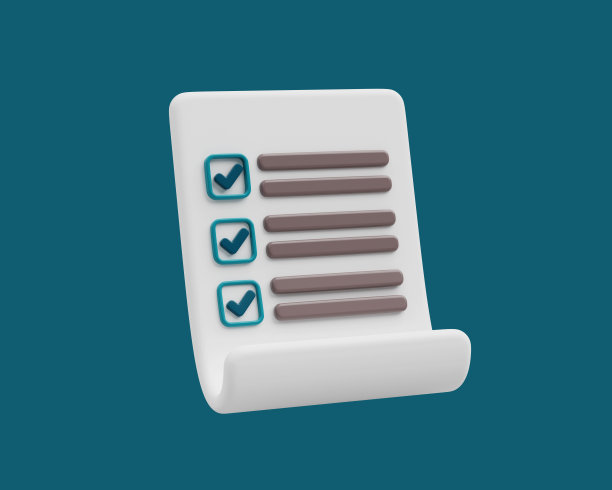 文件核对表申请表格复选框剪贴板标志或符号3D背景插图图片下载