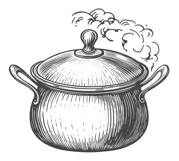 锅是带盖子的煮锅和炖锅图片下载