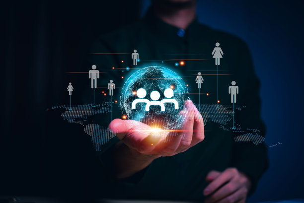 利用全息图、Web3.0、云计算机技术，创新商业计算机网络概念连接互联网服务器，为未来的数据网络服务。图片下载