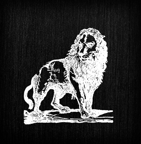 古狮子插图图片下载