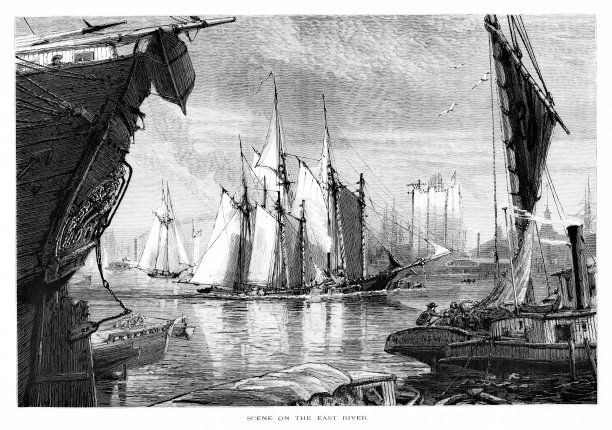 纽约市东河，纽约州，美国，美国地理图片下载