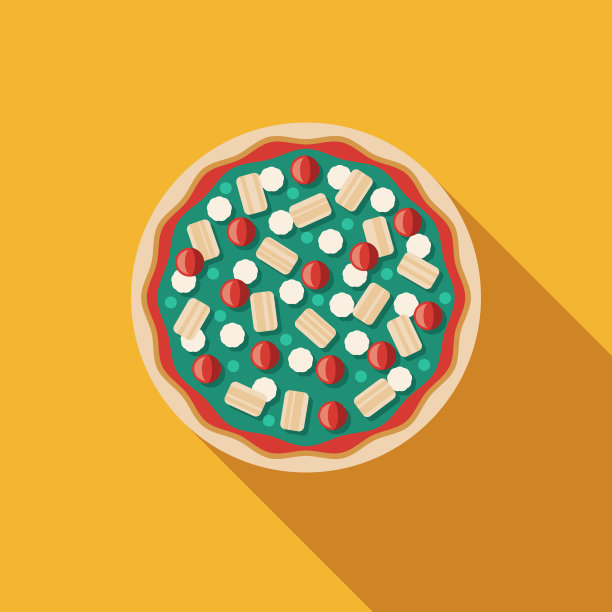 鸡肉香蒜酱披萨图标图片下载