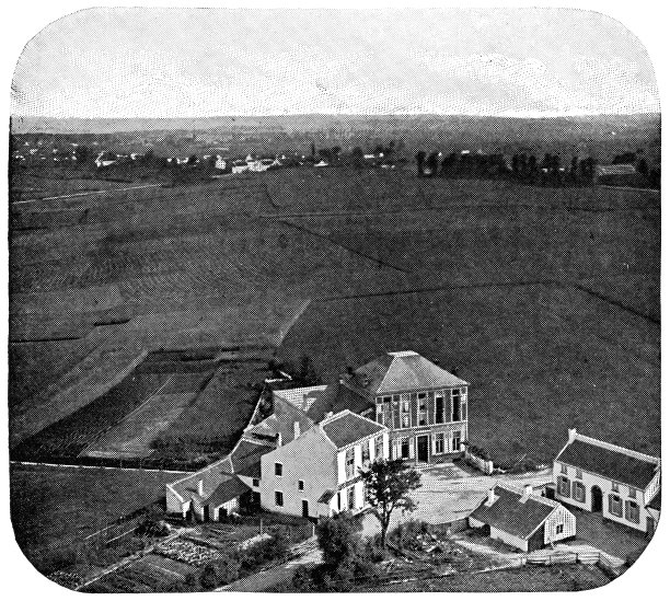 酒店博物馆和战场的滑铁卢平原，比利时- 19世纪图片下载