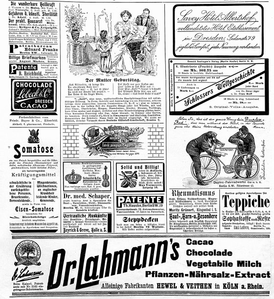 1899年一家德国杂志上的广告图片下载