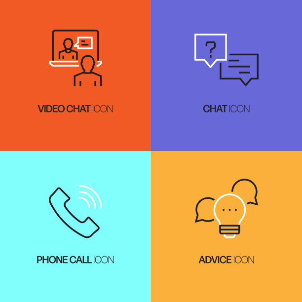 帮助和支持相关的线图标，大纲向量符号插图。图片下载