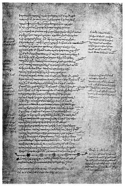 19世纪《奥德赛》残缺手稿中的一页图片下载