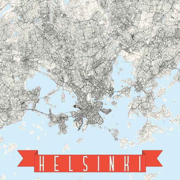 芬兰赫尔辛基矢量图图片下载