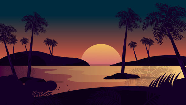 晚上景观背景图片下载