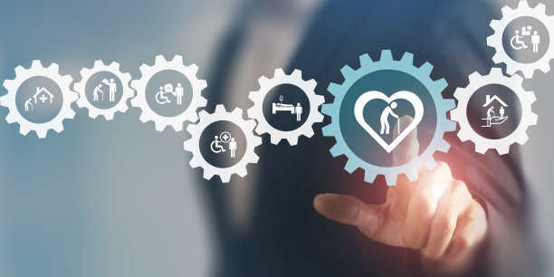 老年人护理概念banner图片下载