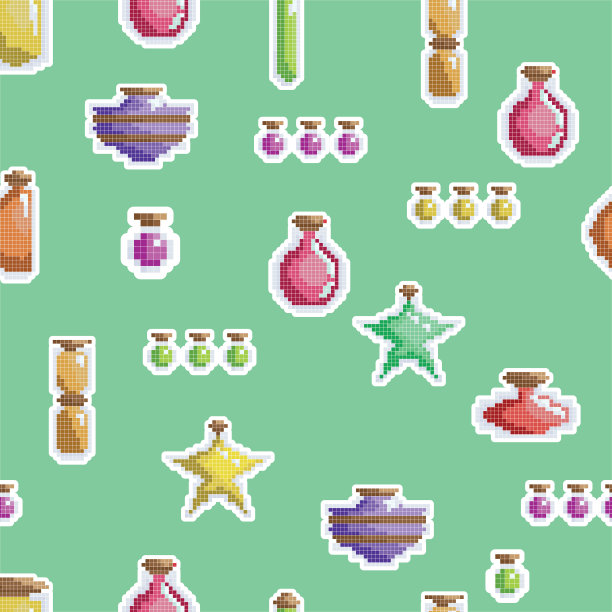 像素艺术游戏药水瓶图片下载