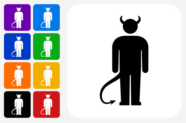 恶魔图标广场按钮设置图片下载