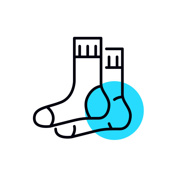 条纹袜。冬季运动的衣服。像素完美，可编辑笔画几何图标图片下载