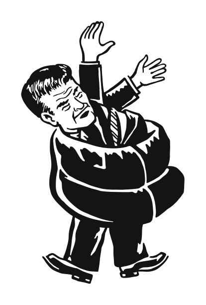 打了个结的商人图片下载