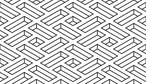 轮廓几何无缝图案图片下载