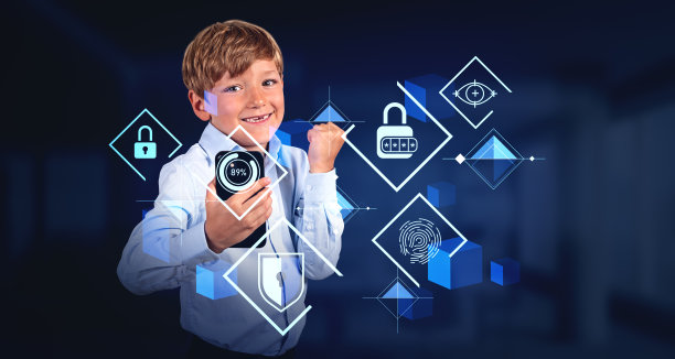 庆祝男孩有智能手机，数据保护界面图片下载