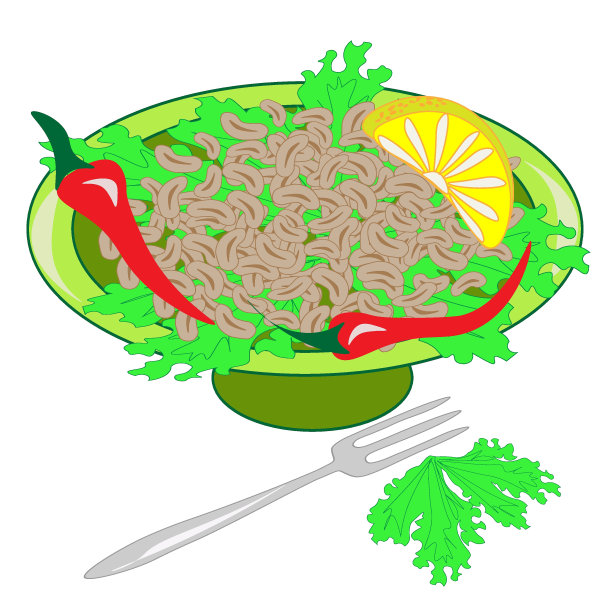 民族菜系菜单上的菜式有烤制蔬菜和烤制鱼类。一套菜单的美味菜肴的传统或民族美食在一个平面卡通手绘插图模板。图片下载