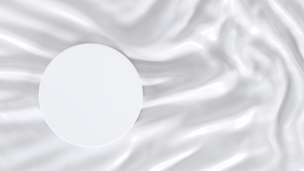 3 d渲染。白色缎面面料的产品展示白色讲台的俯视图。图片下载