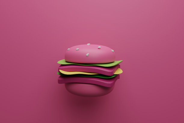 汉堡，美式，背景，烧烤，牛肉，大，面包，小圆面包图片下载