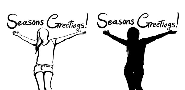 休闲季节的问候剪影图片下载