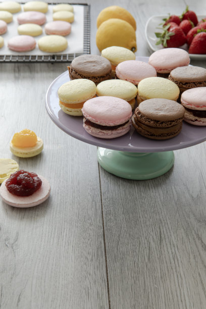 烤马卡龙做下午茶图片下载