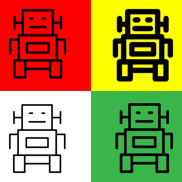 机器人图标。机器人矢量图标从人工智能收集。轮廓风格的机器人图标。图片下载