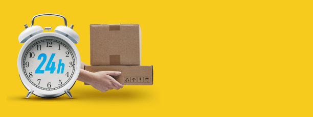 24小时快递服务横幅图片下载