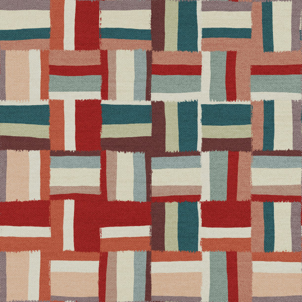 地毯无缝纹理方形图案，民族织物纹理，grunge背景，波西米亚风格的图案，3d插图图片下载