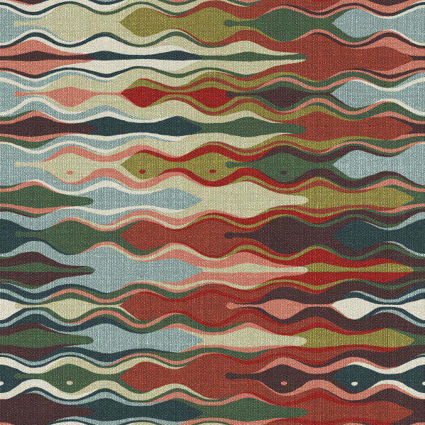 地毯无缝纹理与民族图案，织物纹理，grunge背景，波西米亚风格的图案，拼接，3d插图图片下载