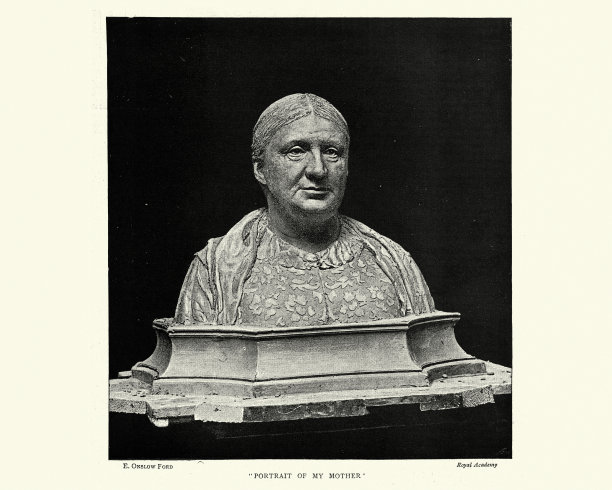 我母亲的肖像，爱德华·昂斯洛·福特的半身像图片下载