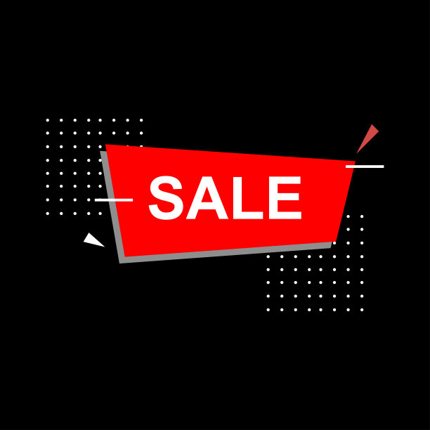 出售标志黑色背景矢量插图图片下载