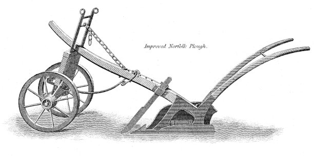 犁机-农具，木刻1884年图片下载