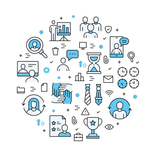 人力资源图标模式图片下载