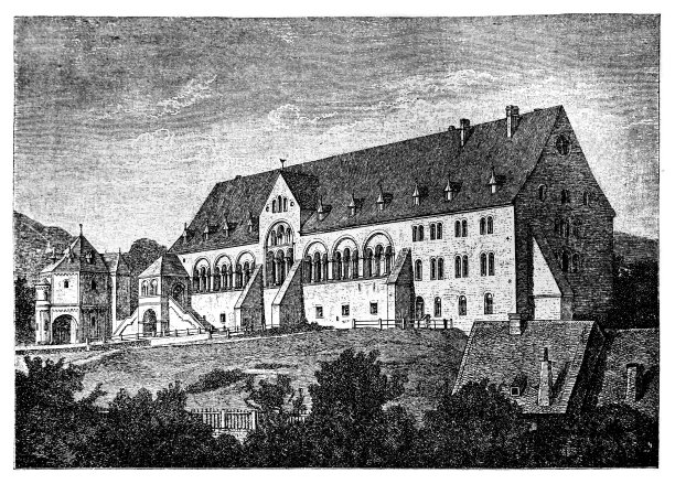 戈斯拉尔皇宫是一个历史建筑群，位于德国中部哈尔茨山脉北部戈斯拉尔镇南部的拉姆斯堡山脚下图片下载