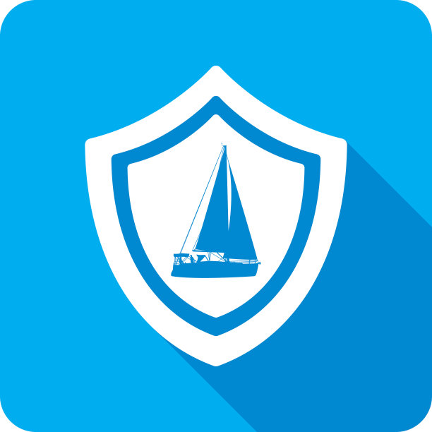 盾帆船图标剪影图片下载