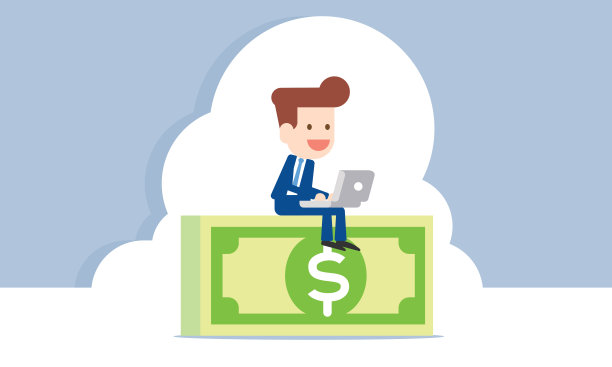 商人用笔记本电脑赚了一大笔钱图片下载