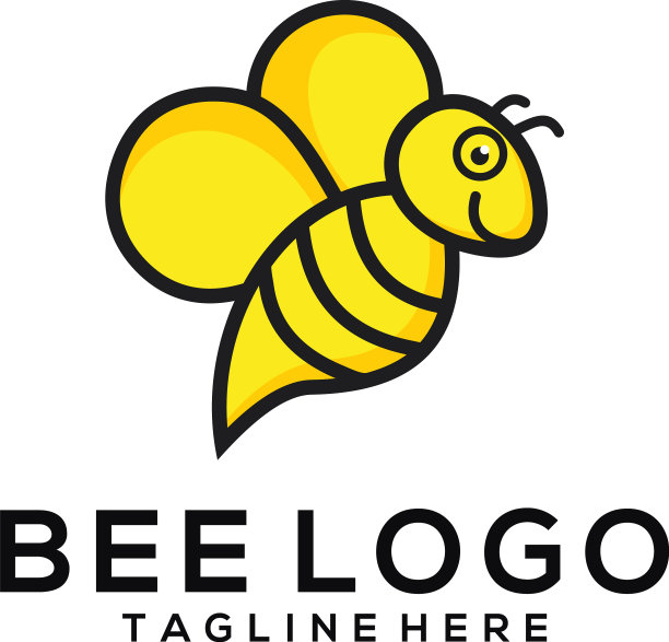 蜜蜂标志图标图片下载