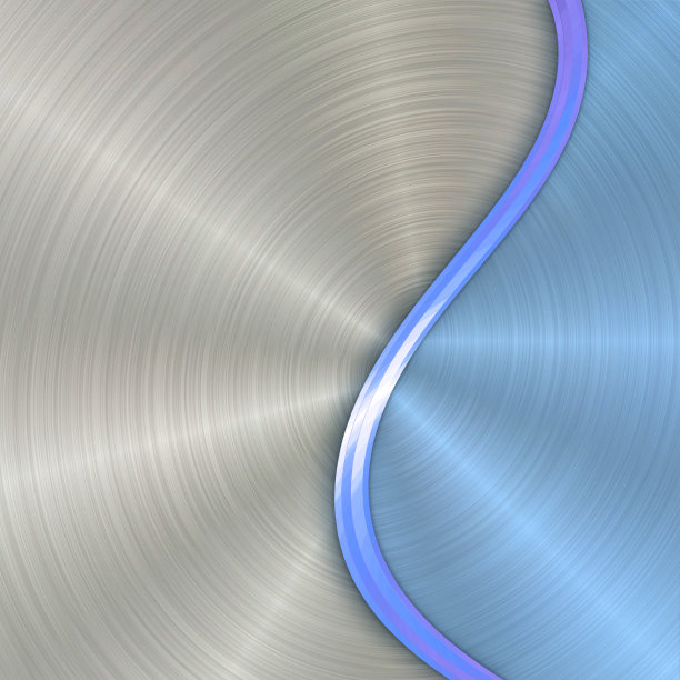 闪亮的拉丝板与装饰带。浅蓝色和银色底色。图片下载