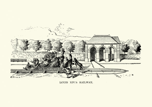 路易十四的铁路和转盘，18世纪早期图片下载