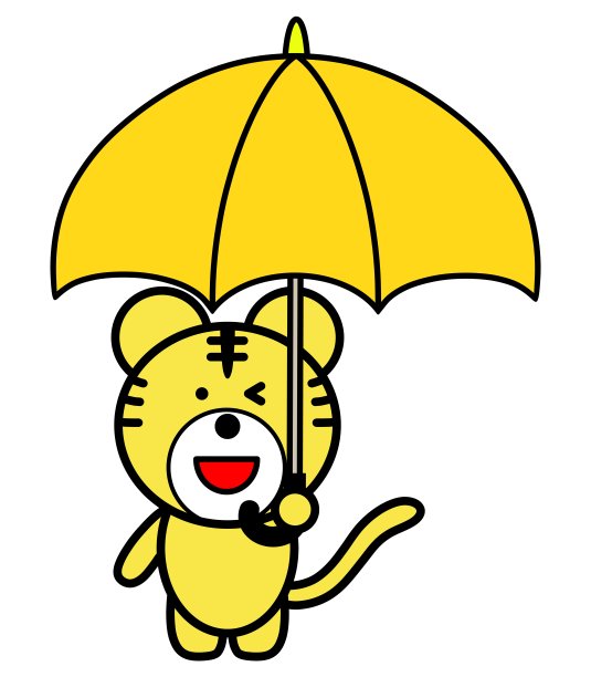 老虎撑伞图片下载