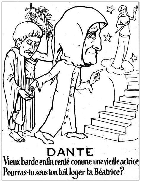 古董插图:但丁·阿利吉耶里图片下载