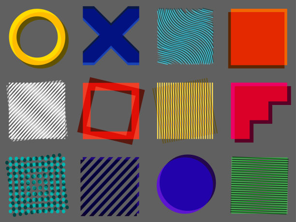 图形，几何包豪斯形状。矢量海报在最小的现代主义风格图片下载