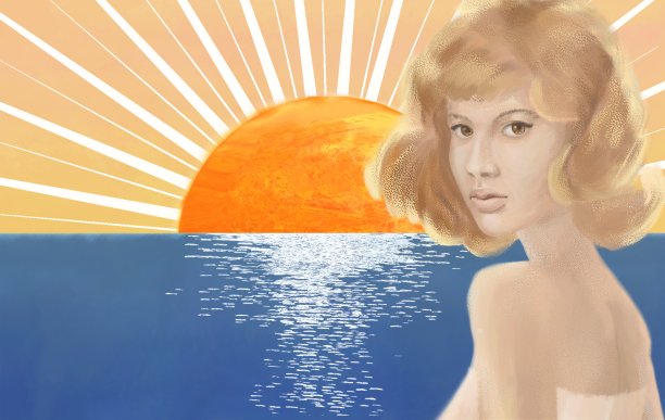 一个女人的四分之三画像。卷曲的头发。混合种族图片下载