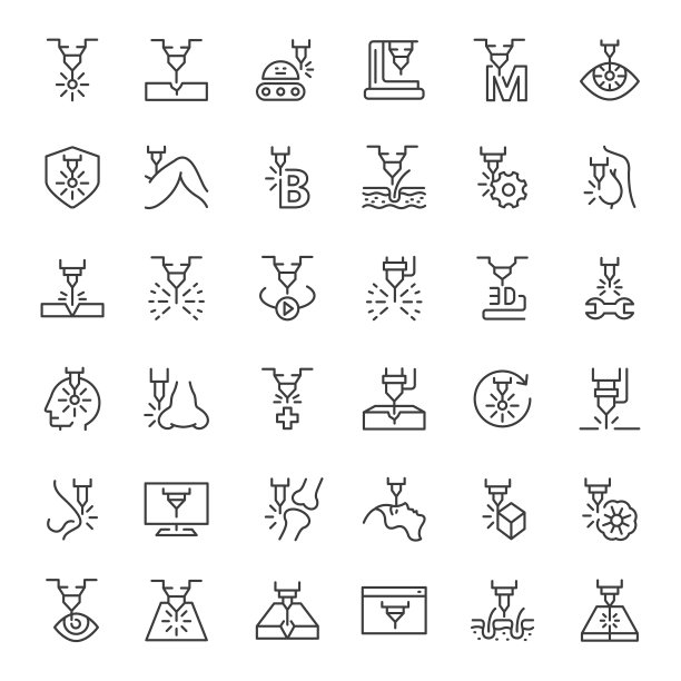 激光线条图标集图片下载