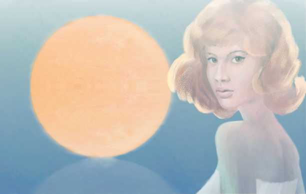 一个女人的四分之三画像。卷曲的头发。混合种族图片下载