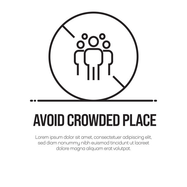 避免拥挤的地方向量线图标-简单的细线图标，优质的设计元素图片下载
