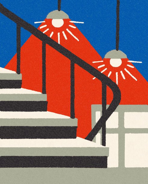 楼梯和灯图片下载