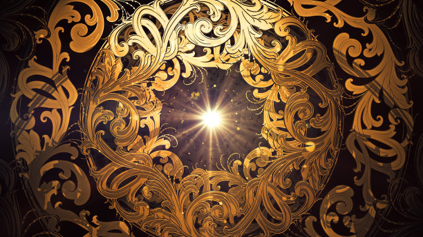 复古饰品中的俄罗斯花图片下载