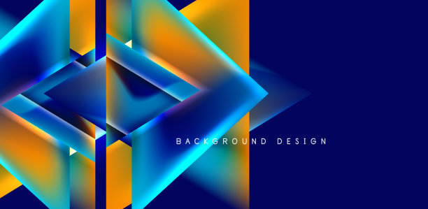 抽象背景与重叠的三角形和图片下载