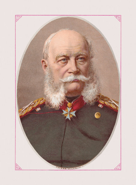 威廉一世(德国皇帝，1797-1871)，石版印刷，1887年出版图片下载