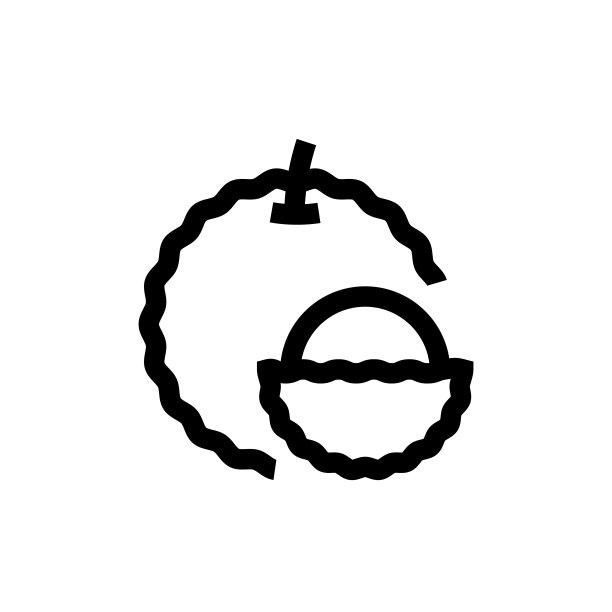 红毛丹线图标，设计，像素完美，可编辑笔触。标志、标志、符号。蔬菜，有机，新鲜，水果。图片下载